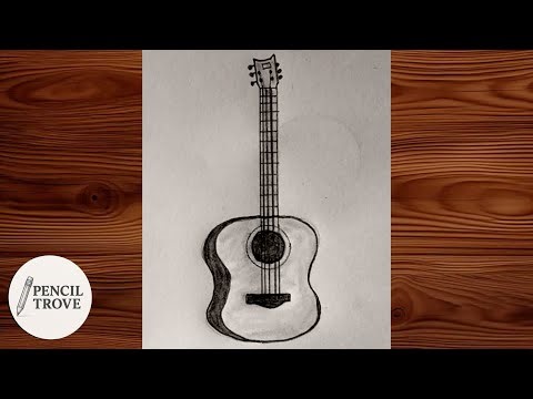 HOW TO DRAW A GUITAR 🎸 STEP BY STEP