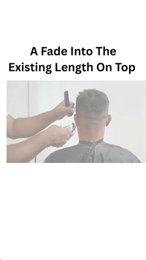 How To Cut a Fade Into Existing Length on Top | Men's Haircut Step by Step