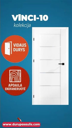 Vidaus durys VINCI-10 | Modernus dizainas #vidausdurys #kambariodurys #durys #durupasaulis