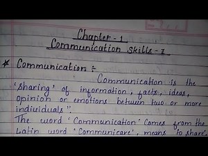 chapter - 1 Communication skills-I Class - 9 MICA EDUCO I.T. Scholars book Notes