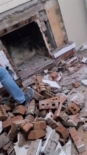 #fireplace removal#construction #renovation