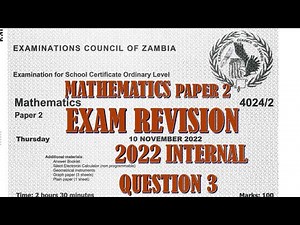 2022 MATHEMATICS PAPER 2 QUESTION 3