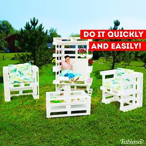770K views · 5K reactions | Cute, fun furniture on a budget? Yes please! – DIY pallet chair | Fabiosa Australia | Facebook