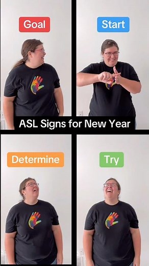 🎯 How to sign Goal, Start, Try, Determined in ASL | Beginner ASL for New Years