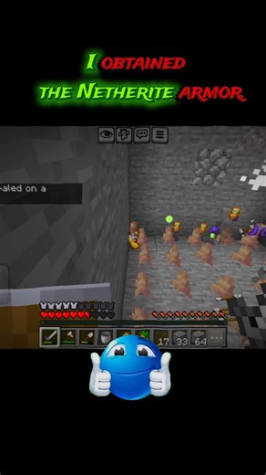 I obtained netherite armour easily 💀🚀 #minecraft #shorts