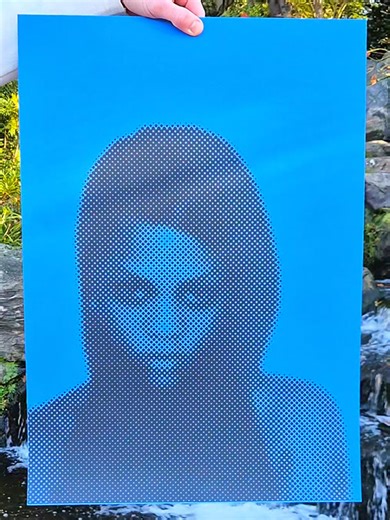 'Let me tell you something, everything in the dark always come to the light, that's all I gotta say' Lil' Kim The Prophetess. DARK BLACK ® Lil Kim Mug Shot (LKMS) SP-003 GFSmith colorplan paper #lilkim #prophetess #blueprint #screenprint #halftone