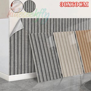 60PCS Self-Adhesive 3D Wood Slats PVC Cladding Wall Panels for Kitchen Bathroom  | eBay UK