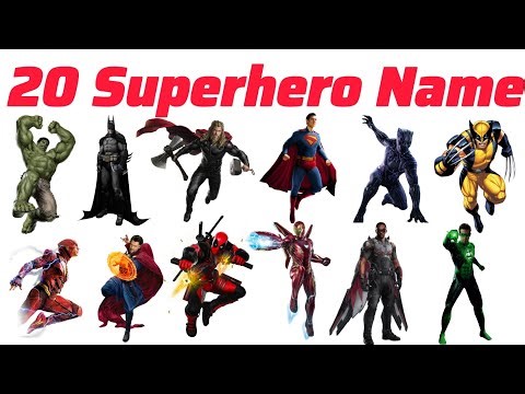 सुपरहीरो के नाम Superhero Names For Kids English Vocabulary learning|Picture and Sound learning