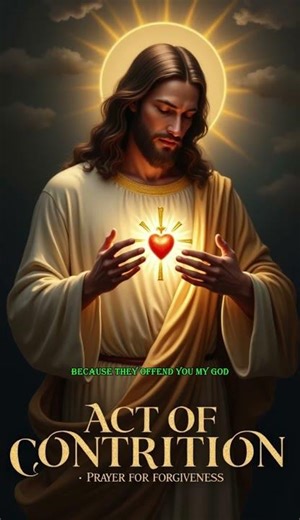 Act of Contrition Prayer | Traditional Catholic Confession Prayer for Forgiveness
