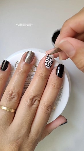 Decoração de Unhas Zebrinha com Palito: Passo a Passo