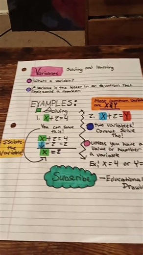 Learn what variables are and how to solve them in 11 seconds! #variable #mathematics #lyrics #maths
