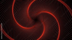 Minimal thin lines in infinite rotation. Holographic backdrop in wave style. Swirl colors. Seamless loop animation. Spin geometric. Spinning creative animation.