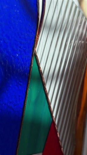 Turning a window into art ✨ Do you like it? #stainedglass #stainedglassartist #stainedglasspanel