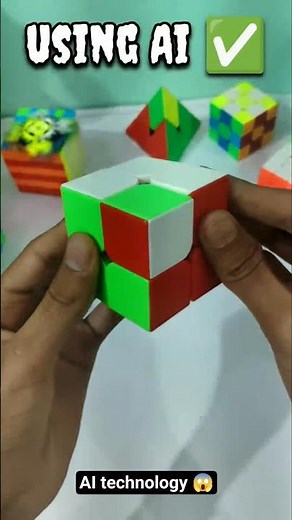 2by2 cube solve by using Ai 😱 l ai power l #cube #shortclips #video
