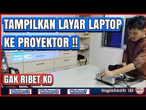 ✅ CARA MUDAH MENAMPILKAN LAYAR LAPTOP KE INFOCUS