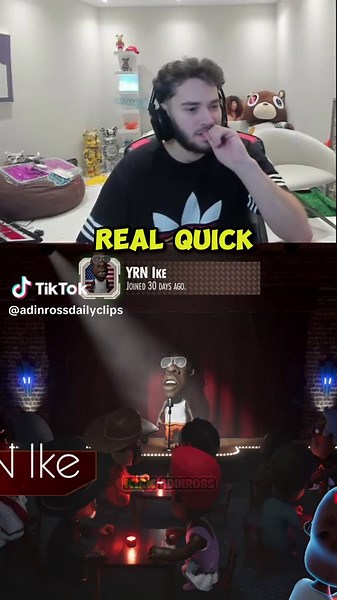 Adin isn't happy with this.. #adinross #adin #kickstreaming #funny #joke #comedynight