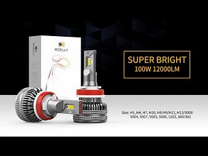 Boslla 100W 12000LM Super Bright LED Headlight Bulb | 6000k White