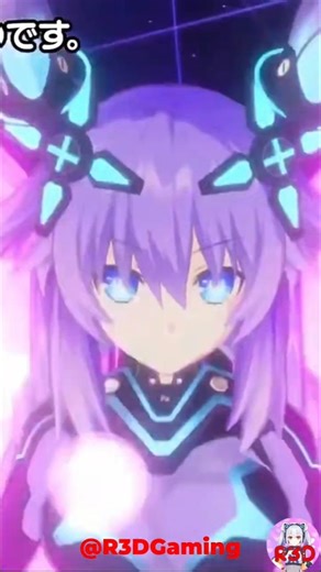 Neptune Transforms Into Purple Heart… (WAIT FOR IT 🔥) 💜 Neptunia Unlimited #Shorts