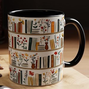 Bookshelf Decor Mug for Book Lovers, Bookish Mug, Library Mug, Literary Gift, Reading Mug, Book Mug, Bibliophile Mug, Coffee Mug for Readers - Etsy