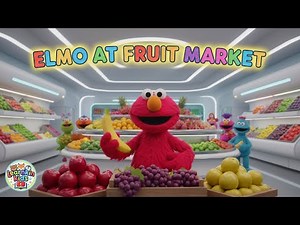 🍎 ELMO AT THE FRUIT MARKET! 🍌 | A Fun Fruity Adventure! | Learn Fruit Names, Healthy Eating & More!