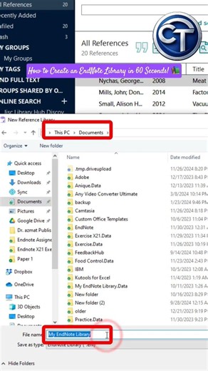 How to Create an EndNote Library in 60 Seconds! 📚