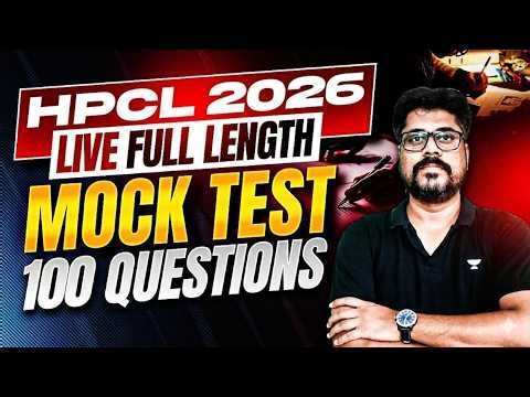 HPCL 2026 Live Mock Test #14 | 100 Questions Full Length Test | Manoj Chauhan Sir