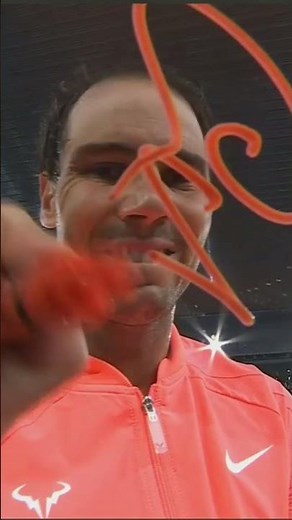 Día 6. Rafa Nadal firmando su victoria // MUTUA MADRID OPEN 2024