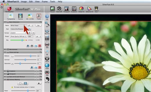 SilverFast SE Plus 8 Scan Dimensions HQ