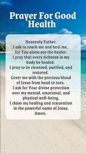 Prayer For Good Health | Good Health Prayer