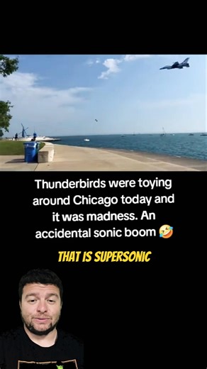 Chicago Jet Goes Supersonic! Massive Sonic Boom 💢 #Chicago #SonicBoom #jet