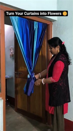 Boring Curtains ❌ Flower Curtains ✅ #shorts #diy