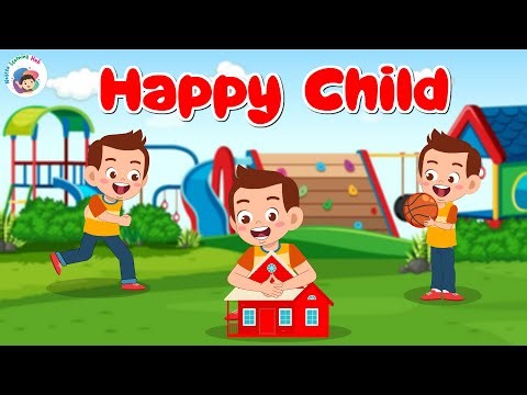 A Happy Child ( My house is red a little house ) - English Poem For Kids | Nursery Rhymes