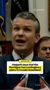 6.4K reactions · 265 shares | Defense Secretary Pete Hegseth appeared to acknowledge that the Pentagon has developed plans to take over Greenland and Palma by force if necessary, reports the Associated Press. | COURIER | Facebook
