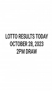 Lotto Results Today 2pm DRAW October 28, 2023 swertres results #highlights | Swertres LOTTO Hearing DAILY and Results