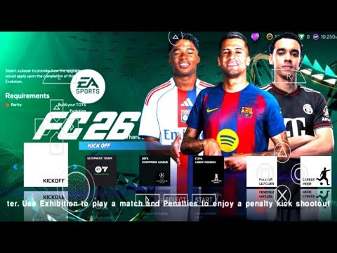 EA SPORTS FC 2026 PPSSPP ORIGINAL ISO DOWNLOAD EA FC 2026 PSP FULL KITS 26 & TRANSFERS 4K GRAPHICS