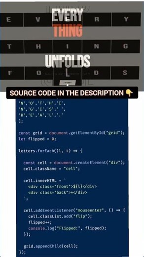 JavaScript 3D Flip Grid🤯 | Interactive Web Animation