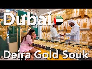 Dubai Gold Souk Deira Walking Tour 4K 🇦🇪