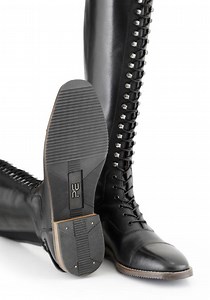 PEI Maurizia Lace-up Tall Riding Boots (Black)