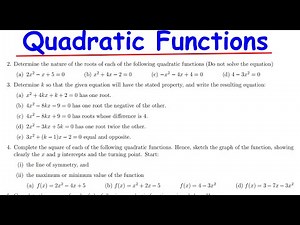 Quadratic Functions | Live Math Class | Graphs, Vertex, Axis of Symmetry & Nature of Roots Explained