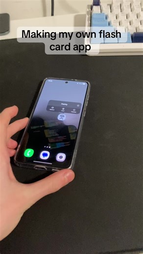 My own flashcard app! | again mid quality because of iPhone 🥀 | #techtok #dev #android #samsung #python