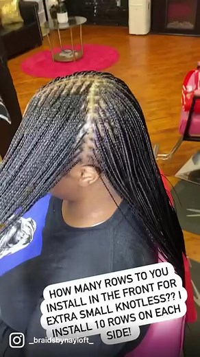 Extra Small Knotless 💕💕 Duration 8-9 hours depending on the client head size and amount of hair 💕💕💕 #knotlessbraids #knotless #boxbraids #extrasmallknotless #extrasmallboxbraids #phillybraids #phillybraiders #braidsbynay #knotlessbraidsphilly #phillyhairstylist #delawarebraider #knotlessbraids #knotless #reels #knotlessreels #microindividuals #microboxbraids #delawarehairstylist #phillyhairstylist #blackgirlmagic