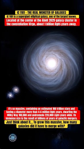 IC 1101 — MONSTER OF GALAXIES BEFORE IT MILKY WAY IS SPEC OF DUST 🌌#IC1101 #Galaxy #SpaceFacts