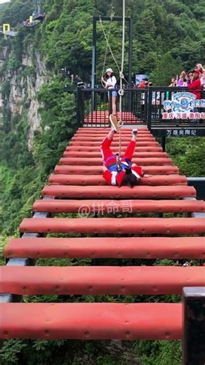 Insane Canyon Wind Echo During The Fall+:Asmr Bungee Jumping