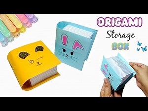 Origami Paper Book Box✨📒|How to make paper desk organizer|Easy Paper Craft|Craft Studio