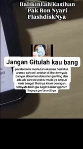 Di cari tu Flashdisk nya sama Pak Ron. #AHMAD #syahroni #Flashdisk | Sarii Maata