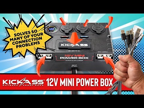 KickAss Mini Power Box with fused cig sockets USB and Anderson plugs
