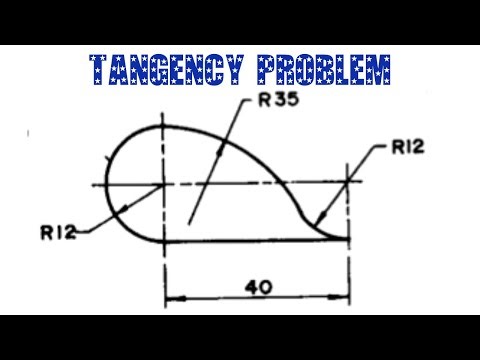 TANGENCY PROBLEM 2 ||Tangency || Tangency problems || Engineering drawing Technical drawing