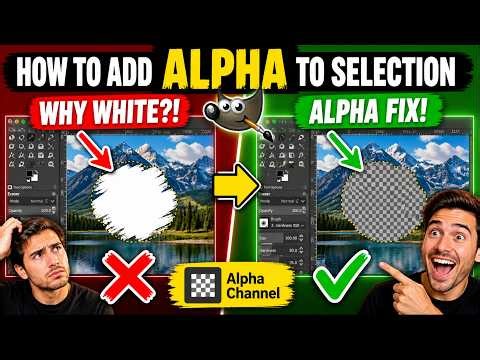 How to add alpha to selection in gimp | Gimp Tutorial