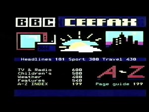 bbc ceefax teletext 2nd February 1997 with music