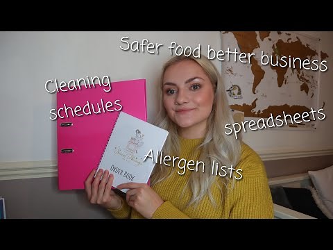 My Cake Business - Paperwork & Spreadsheets needed for your Health inspection | SFBB Pack, Allergies